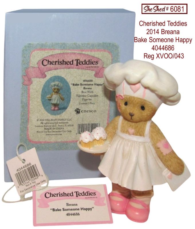 Cherished Teddies 2014 Breana Bake Someone Happy 4044686 Reg XVOO/043 w box tag