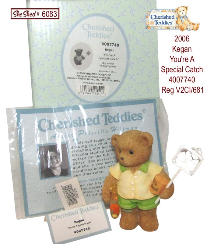 Cherished Teddies 2006 Kegan You're A Special Catch 4007740 Reg V2CI/681 Box Tag