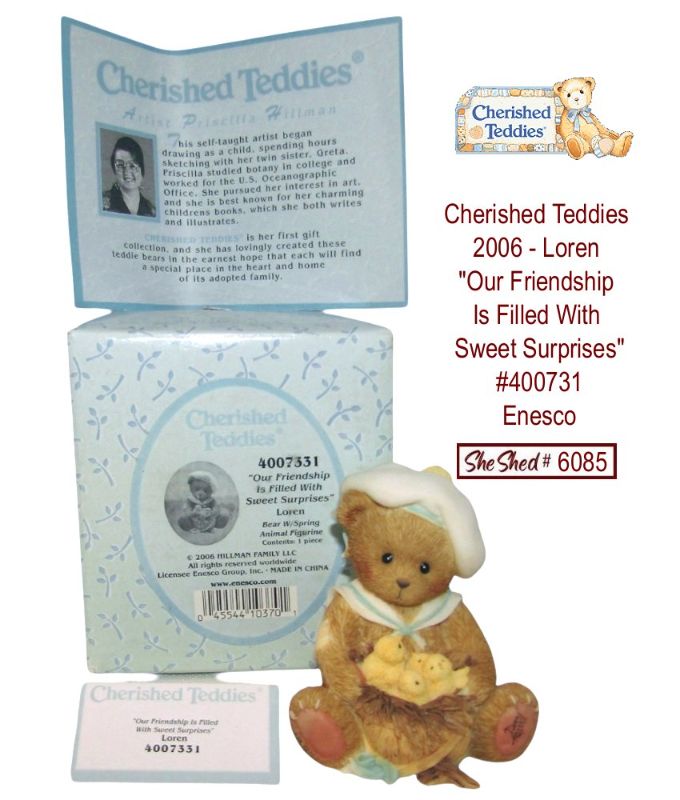 Cherished Teddies 2006 Loren Our Friendship Is Filled w/ Sweet Surprises 4007331