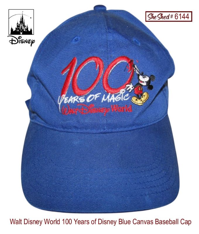 Walt Disney World 100 Years of Magic Mickey Mouse Blue Baseball Cap Hat