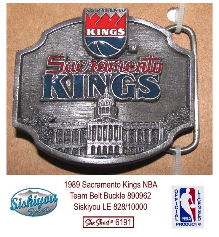 1989 Sacramento Kings NBA Team Belt Buckle 890962 Siskiyou LE 828/10000
