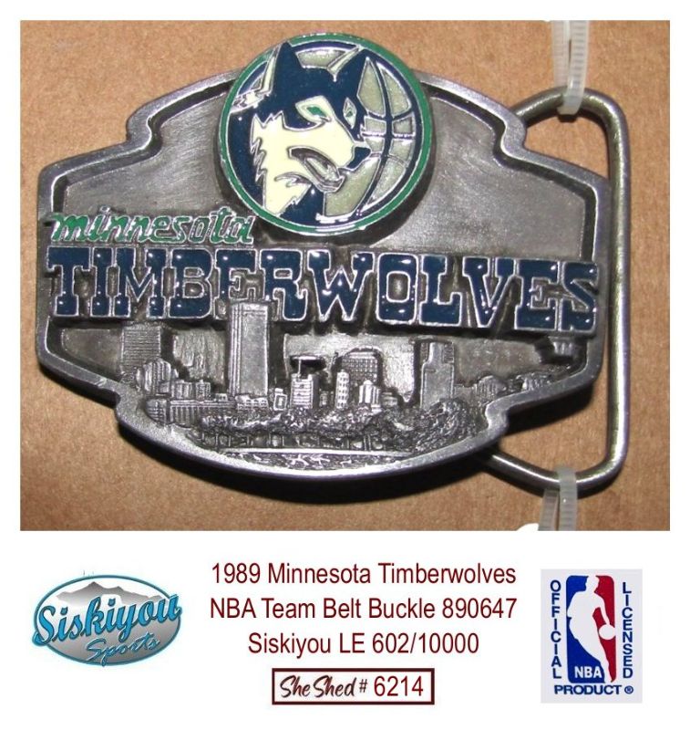 1989 Minnesota Timberwolves NBA Team Belt Buckle 890647 Siskiyou LE 602/10000