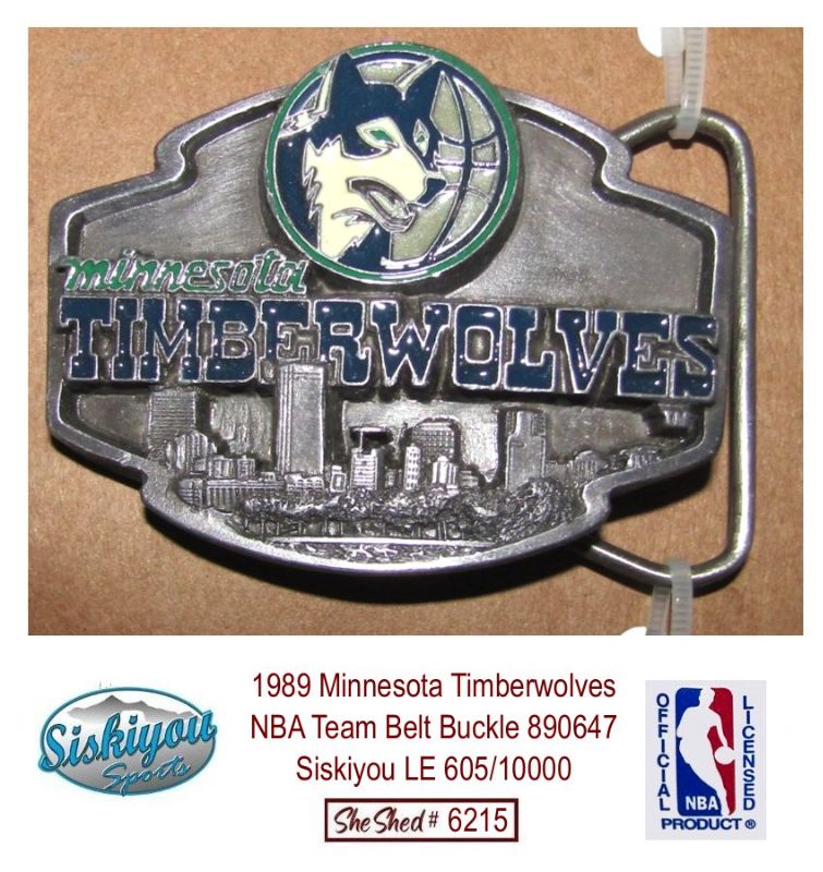 1989 Minnesota Timberwolves NBA Team Belt Buckle 890647 Siskiyou LE 605/10000