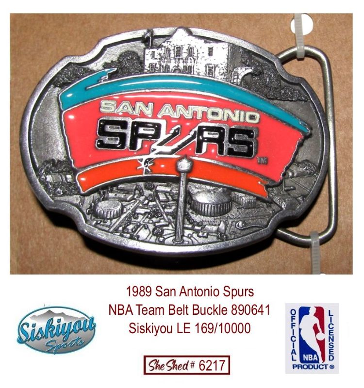 1989 San Antonio Spurs NBA Team Belt Buckle 890641 Siskiyou LE 169/10000
