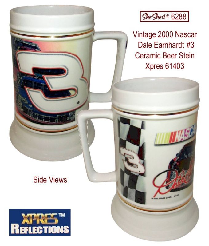 Vintage 2000 Dale Earnhardt #3 NASCAR Beer Stein Xpres Reflections 61403